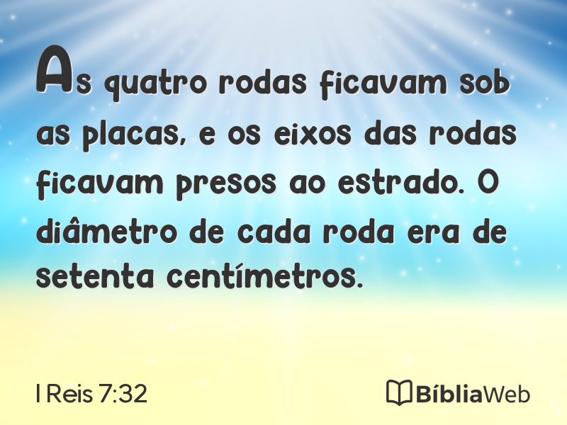 I Reis 7:32 em imagem para compartilhar