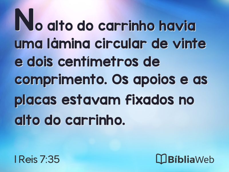 I Reis 7:35 em imagem para compartilhar
