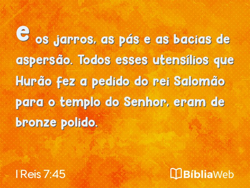 I Reis 7:45 em imagem para compartilhar