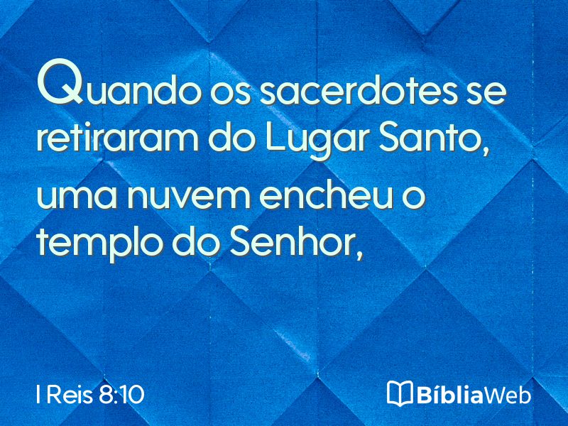 I Reis 8:10 em imagem para compartilhar