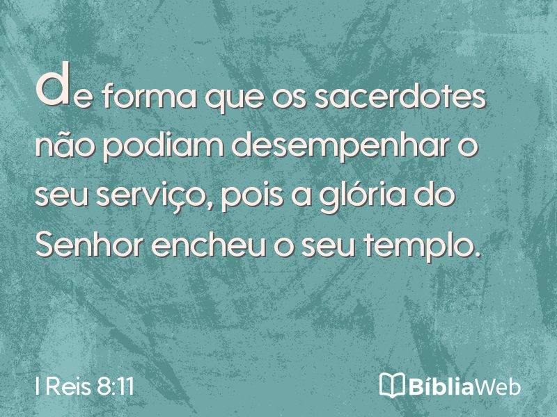 I Reis 8:11 em imagem para compartilhar