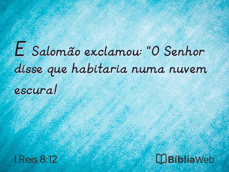 I Reis 8:12 em imagem para compartilhar