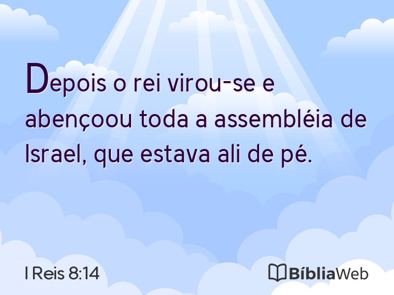 I Reis 8:14 em imagem para compartilhar