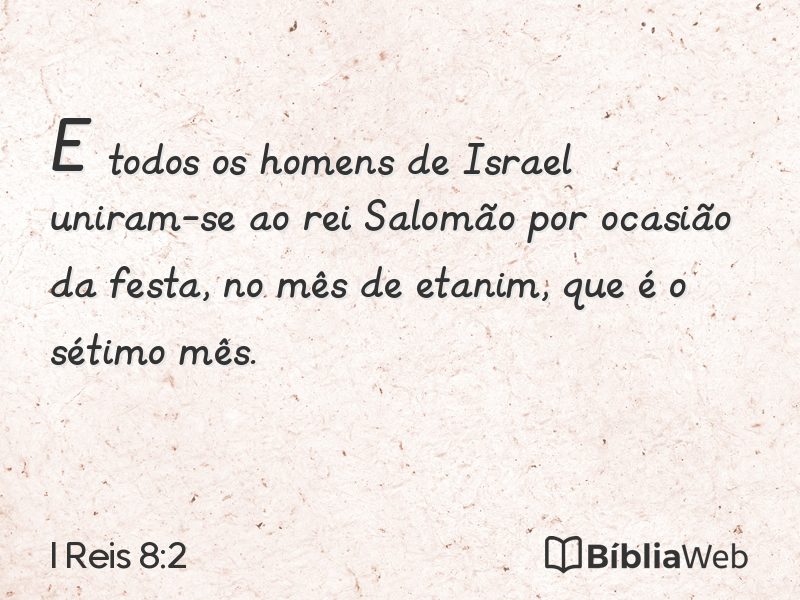 I Reis 8:2 em imagem para compartilhar