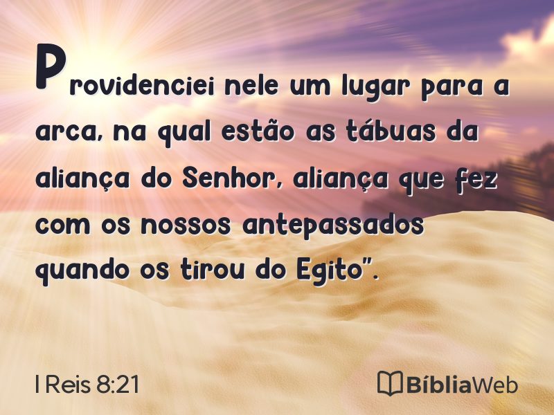 I Reis 8:21 em imagem para compartilhar