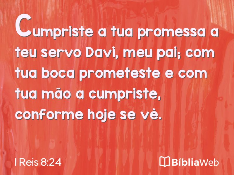 I Reis 8:24 em imagem para compartilhar