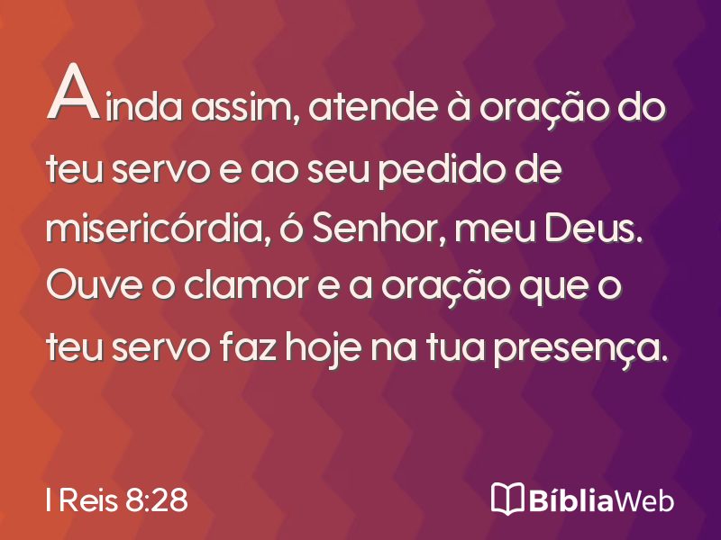 I Reis 8:28 em imagem para compartilhar