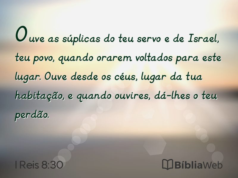 I Reis 8:30 em imagem para compartilhar