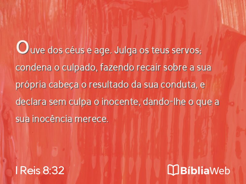 I Reis 8:32 em imagem para compartilhar