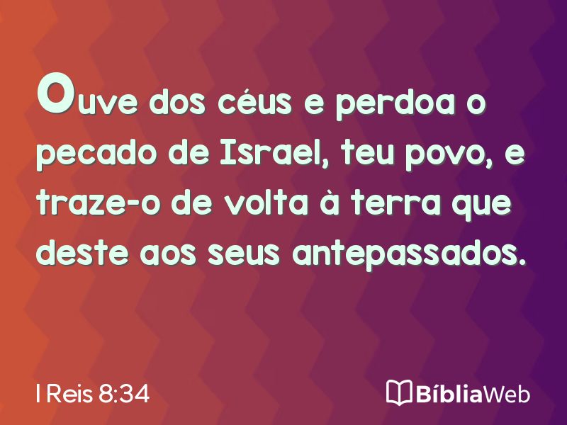 I Reis 8:34 em imagem para compartilhar