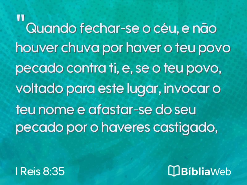 I Reis 8:35 em imagem para compartilhar