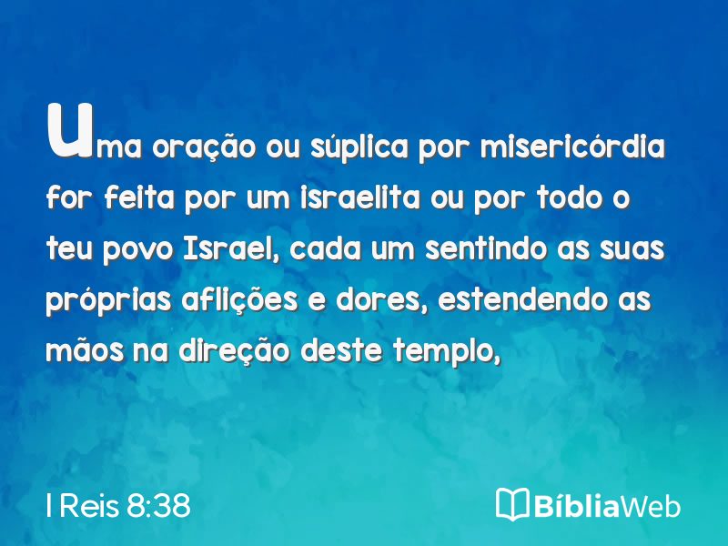 I Reis 8:38 em imagem para compartilhar