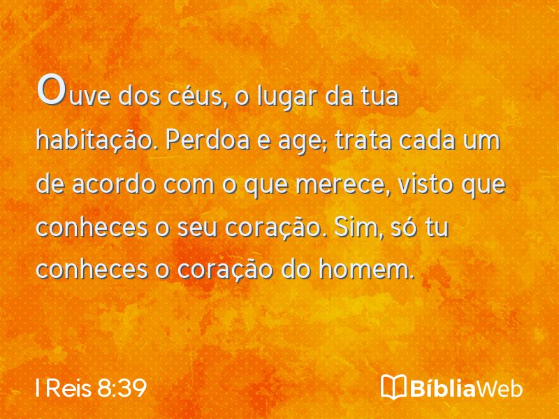 I Reis 8:39 em imagem para compartilhar