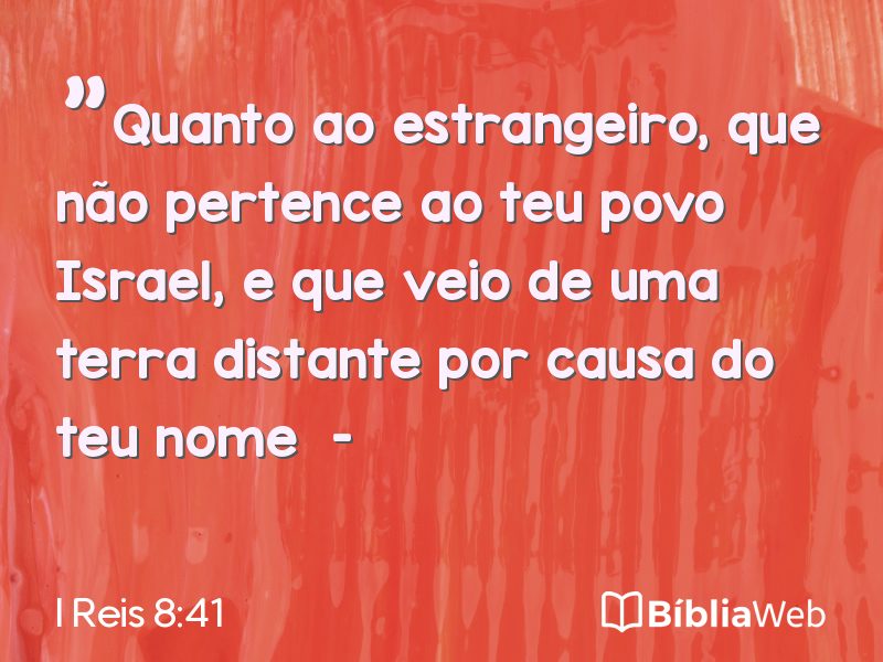I Reis 8:41 em imagem para compartilhar
