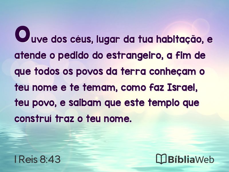 I Reis 8:43 em imagem para compartilhar