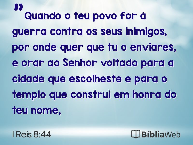 I Reis 8:44 em imagem para compartilhar