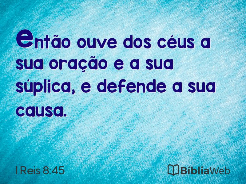 I Reis 8:45 em imagem para compartilhar