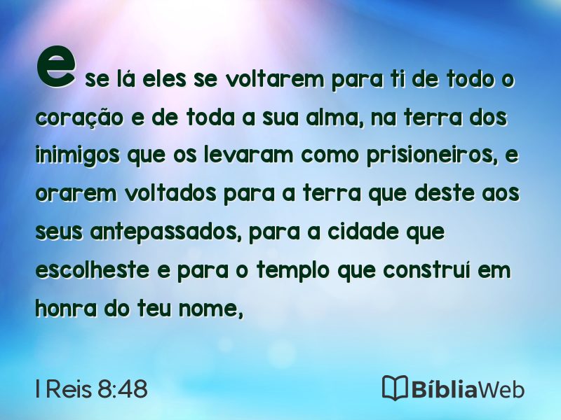 I Reis 8:48 em imagem para compartilhar