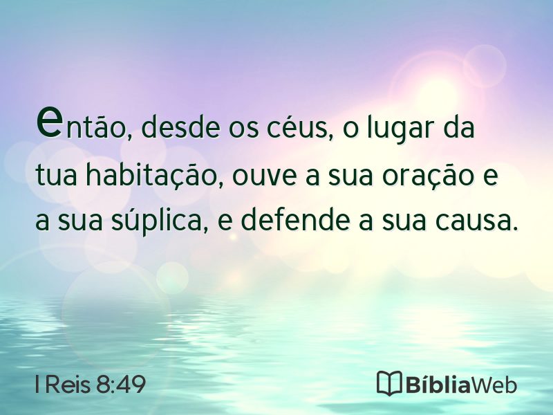 I Reis 8:49 em imagem para compartilhar