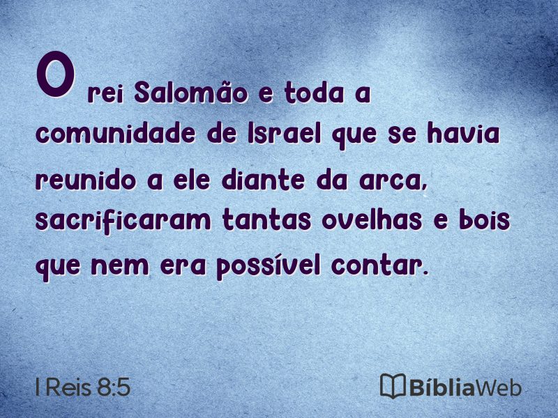 I Reis 8:5 em imagem para compartilhar