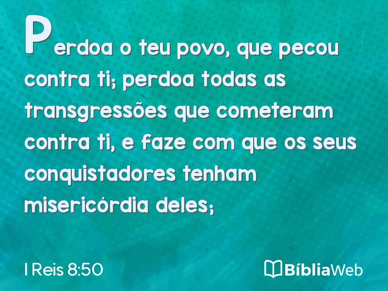 I Reis 8:50 em imagem para compartilhar