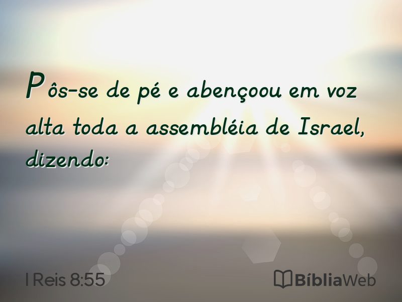 I Reis 8:55 em imagem para compartilhar