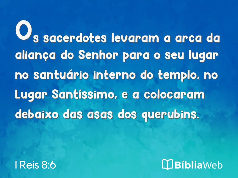I Reis 8:6 em imagem para compartilhar
