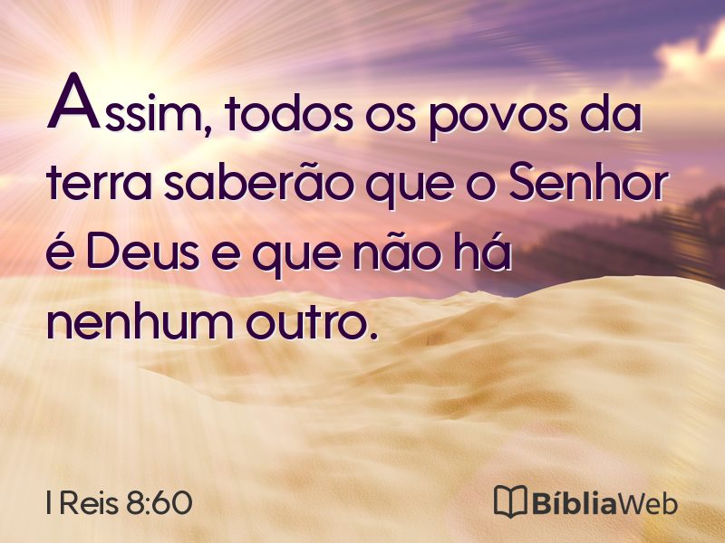 I Reis 8:60 em imagem para compartilhar