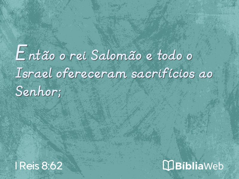I Reis 8:62 em imagem para compartilhar