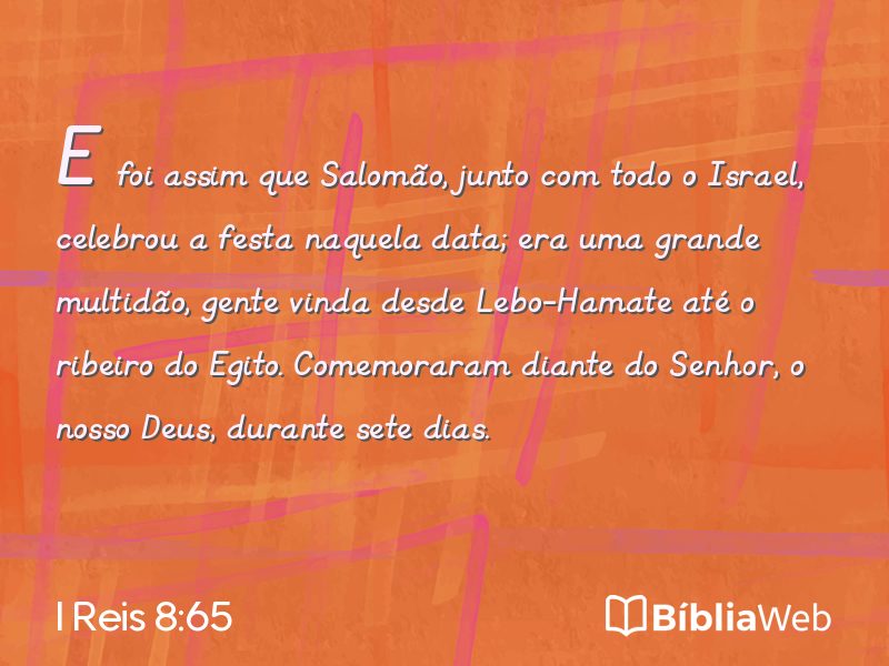 I Reis 8:65 em imagem para compartilhar