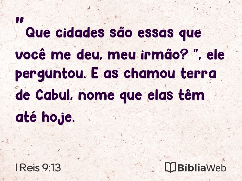 I Reis 9:13 em imagem para compartilhar
