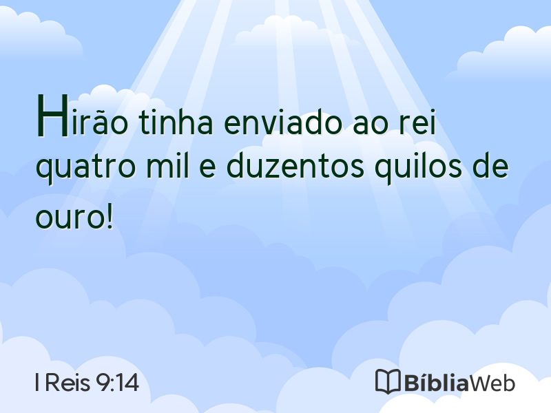 I Reis 9:14 em imagem para compartilhar