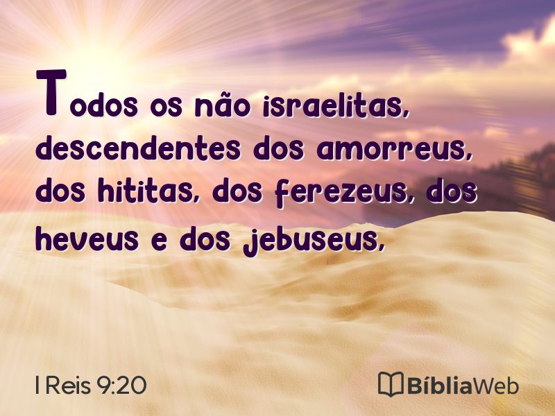I Reis 9:20 em imagem para compartilhar