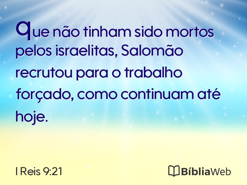 I Reis 9:21 em imagem para compartilhar