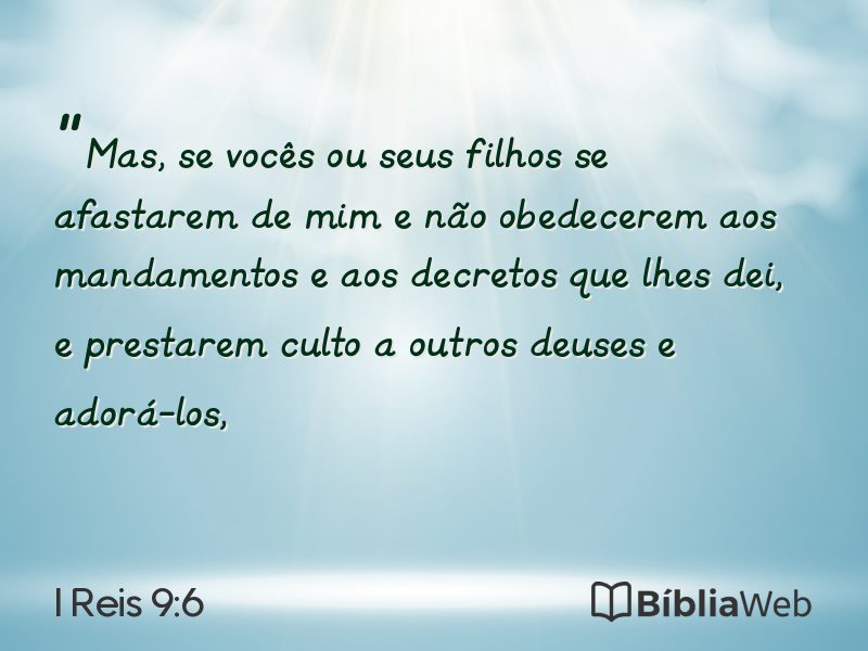 I Reis 9:6 em imagem para compartilhar