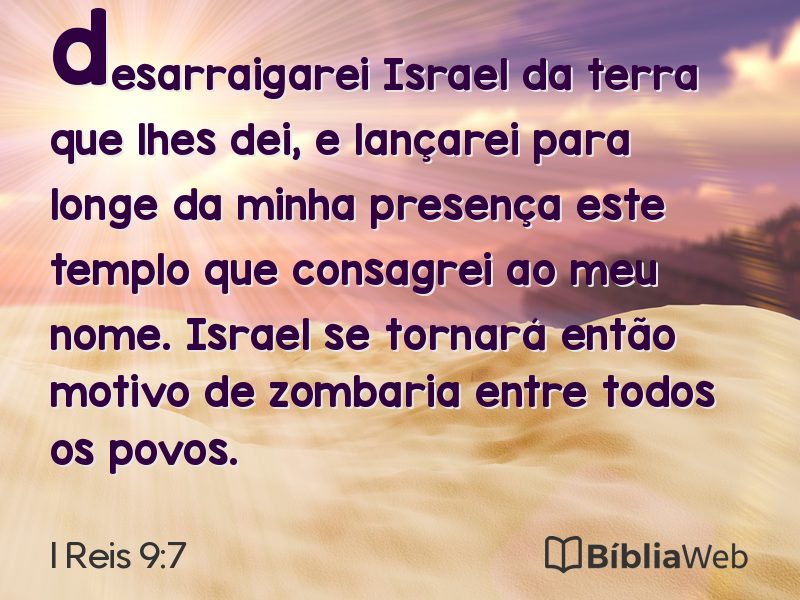 I Reis 9:7 em imagem para compartilhar