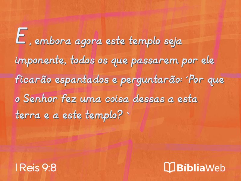 I Reis 9:8 em imagem para compartilhar