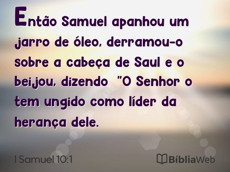 I Samuel 10:1 em imagem para compartilhar