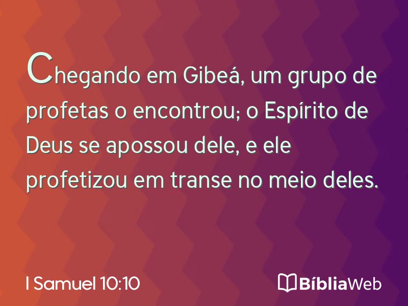 I Samuel 10:10 em imagem para compartilhar