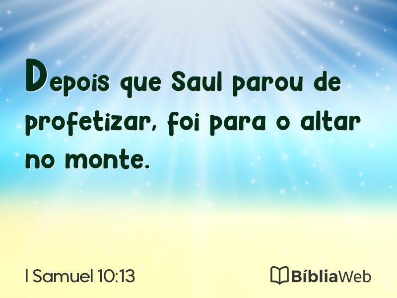 I Samuel 10:13 em imagem para compartilhar
