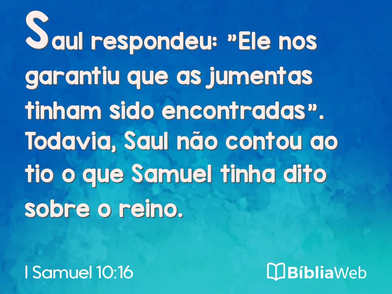 I Samuel 10:16 em imagem para compartilhar
