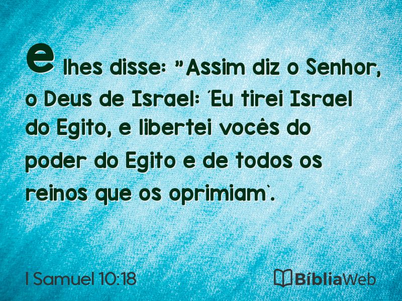I Samuel 10:18 em imagem para compartilhar