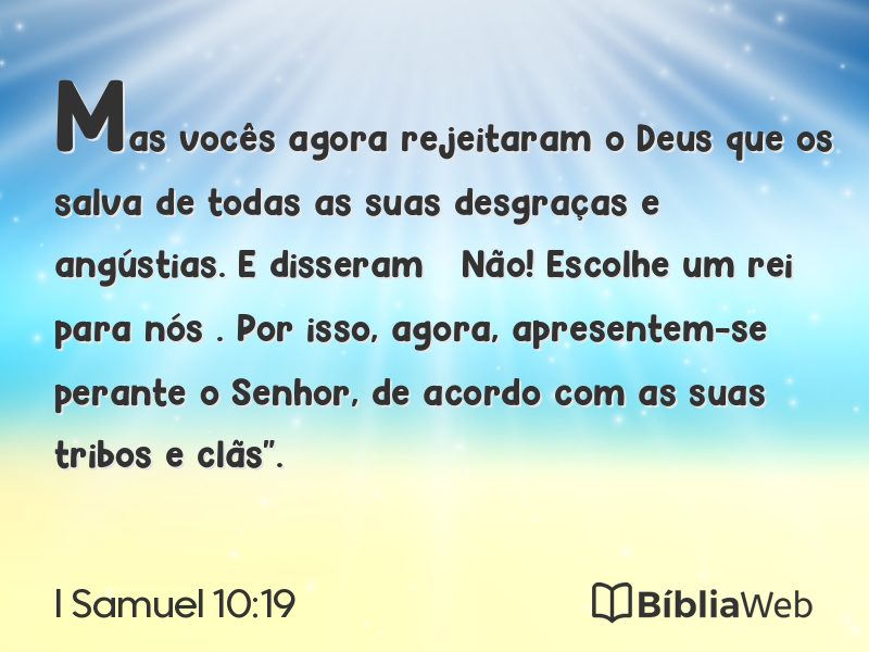 I Samuel 10:19 em imagem para compartilhar