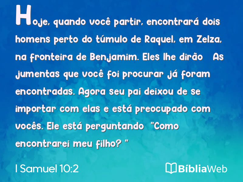 I Samuel 10:2 em imagem para compartilhar