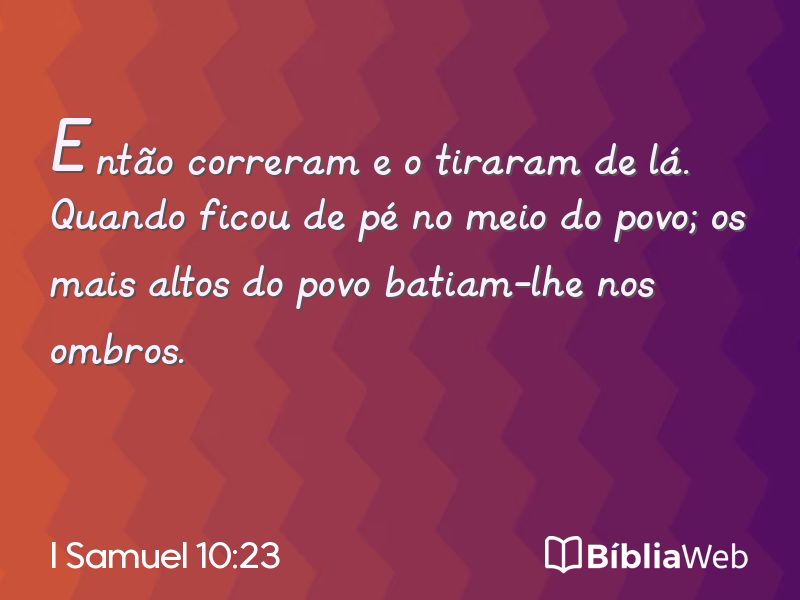 I Samuel 10:23 em imagem para compartilhar