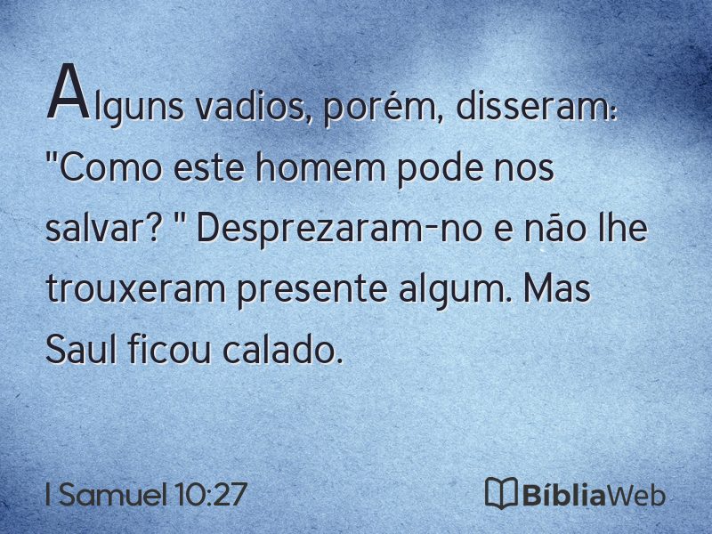 I Samuel 10:27 em imagem para compartilhar