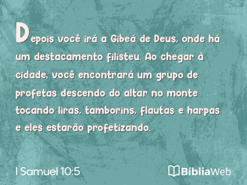 I Samuel 10:5 em imagem para compartilhar