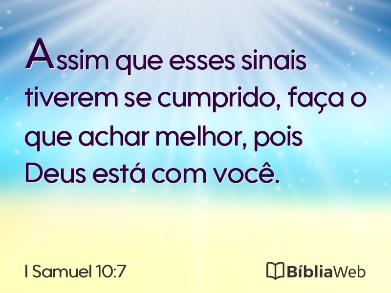 I Samuel 10:7 em imagem para compartilhar