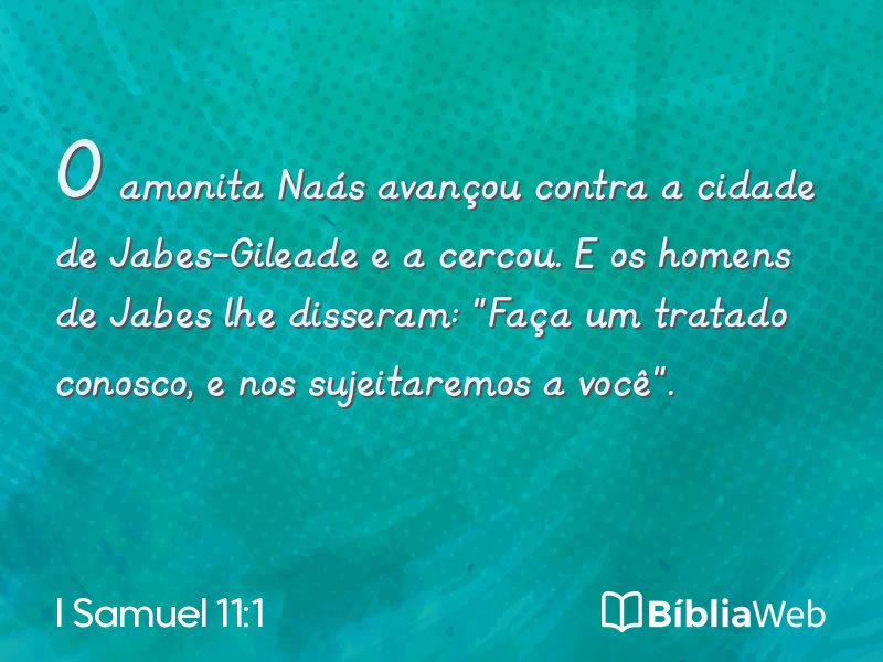 I Samuel 11:1 em imagem para compartilhar