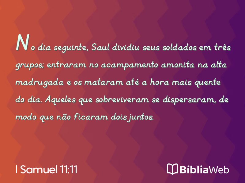 I Samuel 11:11 em imagem para compartilhar